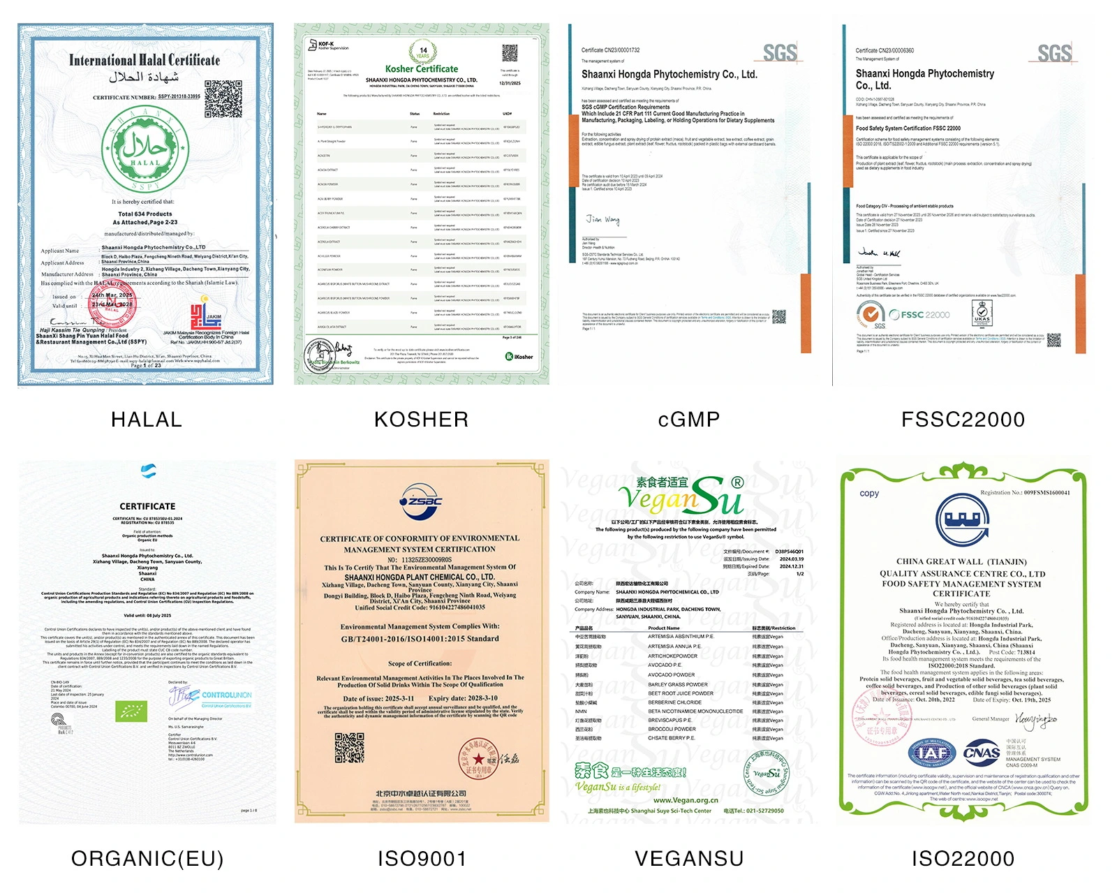 Our certifications