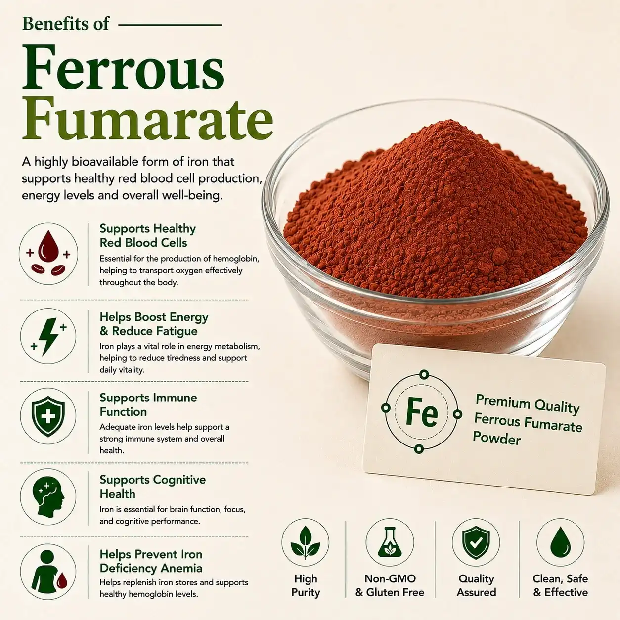 Can Ferrous Fumarate Powder Support Energy and Red Blood Cells? Can Ferrous Fumarate Powder Support Energy and Red Blood Cells?